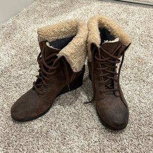 Ugg Zea Lace Up Wedge Bootie